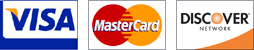 Visa, Mastercard, Discover Logos